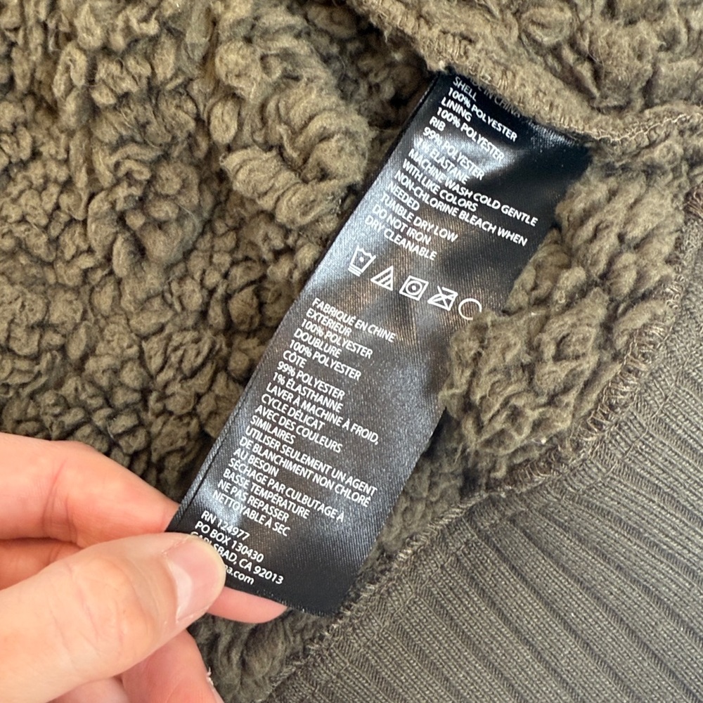 Prana Olive Green Quilted Puffer Jacket - Picture 2 of 3